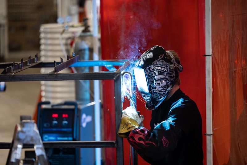 Welding a frame